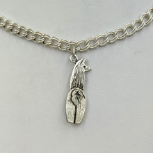 Load image into Gallery viewer, Sterling Silver Swoosh Tush Llama Charms viewed from behind with Sterling Silver tail