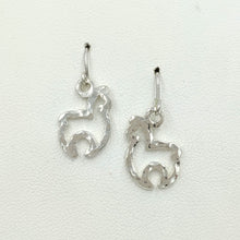 Load image into Gallery viewer, Alpaca Huacaya Open Silhouette Earrings - Sterling Silver on French wires