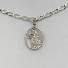 Load image into Gallery viewer, Alpaca Huacaya Head Open View Charm - 14K White Gold