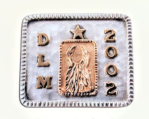 ALSA National Show - Llama National Champion Money Clip Sterling Silver with 14K Yellow Gold Accents Initials and a Date