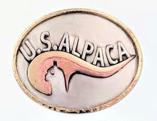Load image into Gallery viewer, Custom Belt Buckle with Farm or Ranch Logo - Sterling Silver with 14K Yellow and Rose Gold Accents