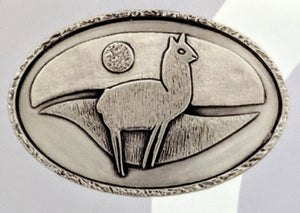Custom Belt Buckle with Farm or Ranch Logo - Sterling Silver