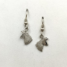 Load image into Gallery viewer, Llama Head Silhouette Earrings - Sterling Silver on French Wires