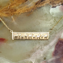 Load image into Gallery viewer, Llama Herd Line Bar Necklace