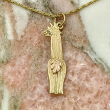 Load image into Gallery viewer, Sterling Silver Swoosh Tush Alpaca Suri Pendant with 14K Gold or Sterling Silver Tail