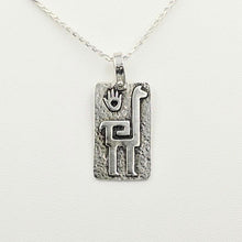 Load image into Gallery viewer, Alpaca or Llama Quechua Petroglyph Pendant - Sterling Silver  smooth and shiny finish