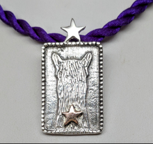 Load image into Gallery viewer,  ALSA National Show Champion Charm Pendant - Alpaca National Champion Sterling Silver with a 14K Rose Gold Star Accent