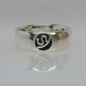 Custom Ring with Farm or Ranch Logo - Sterling Silver