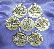 Load image into Gallery viewer, Custom Pendants for the Casi Chapi - The Tree of Life on one Side  - Casa Chapi Logo on the Reverse Side