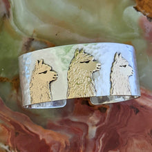 Load image into Gallery viewer, Alpaca Huacaya Tri-Head Cuff  Bracelet
