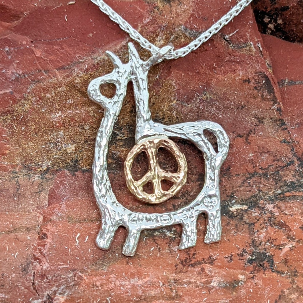 Llama or Alpaca Peace Pendants